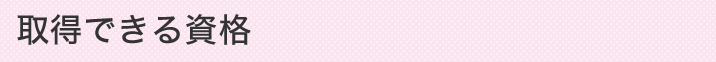 取得できる資格